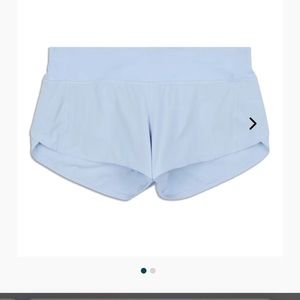 Speed up shorts in Blue Linen. Mid rise size 14 4 inch.